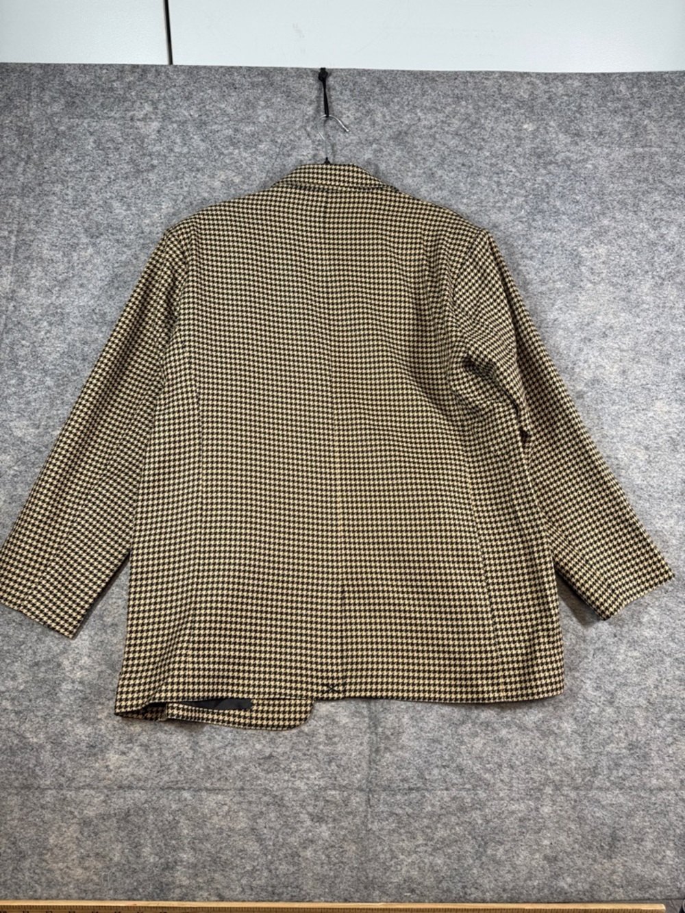 ICHI Houndstooth Blazer Jacket Size 40 Tailored Preppy Academia Oversized Fit - Picture 13 of 15
